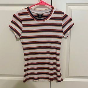 colorful striped t-shirt